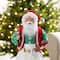 Glitzhome® 18"H Faux Fur Christmas Chef Santa Figurine